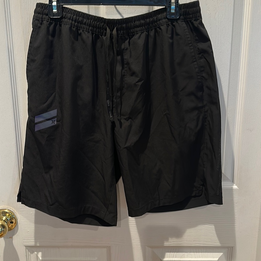 Hurley men's board shorts size large black draw string